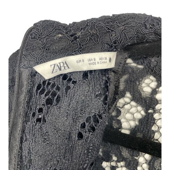 NWOT Zara Black Lace/Crochet Top Size S - Picture 5 of 5